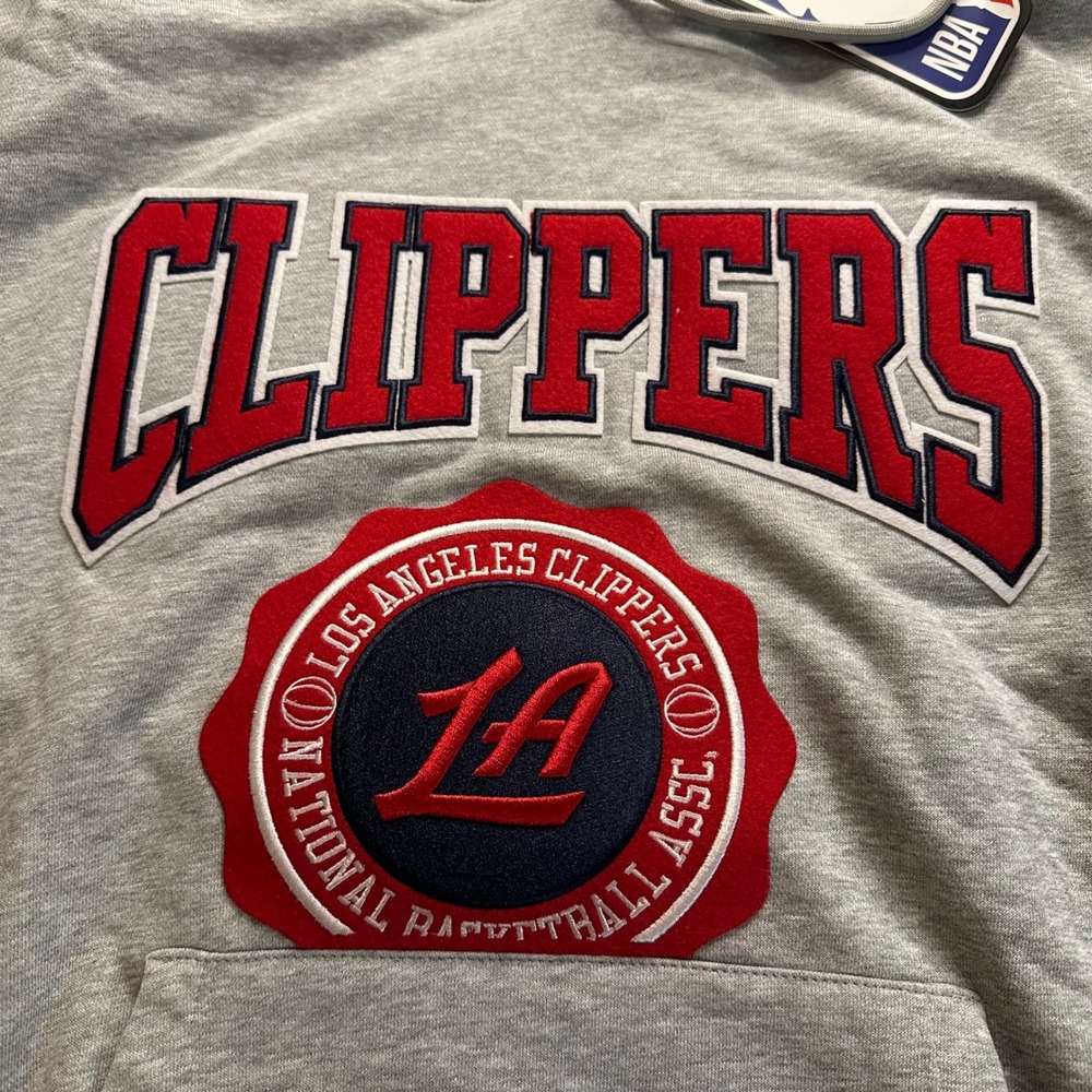 NBA Los Angeles Clippers Pro Standard Hoodie Heather Grey Mens Medium BLCC516422